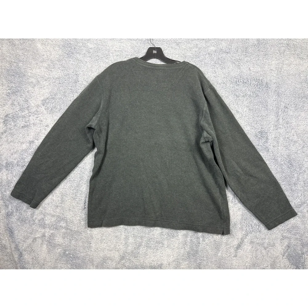 Banana Republic Mens L Gray Cotton Sweater Crewneck Long Sleeve Knit Pullover